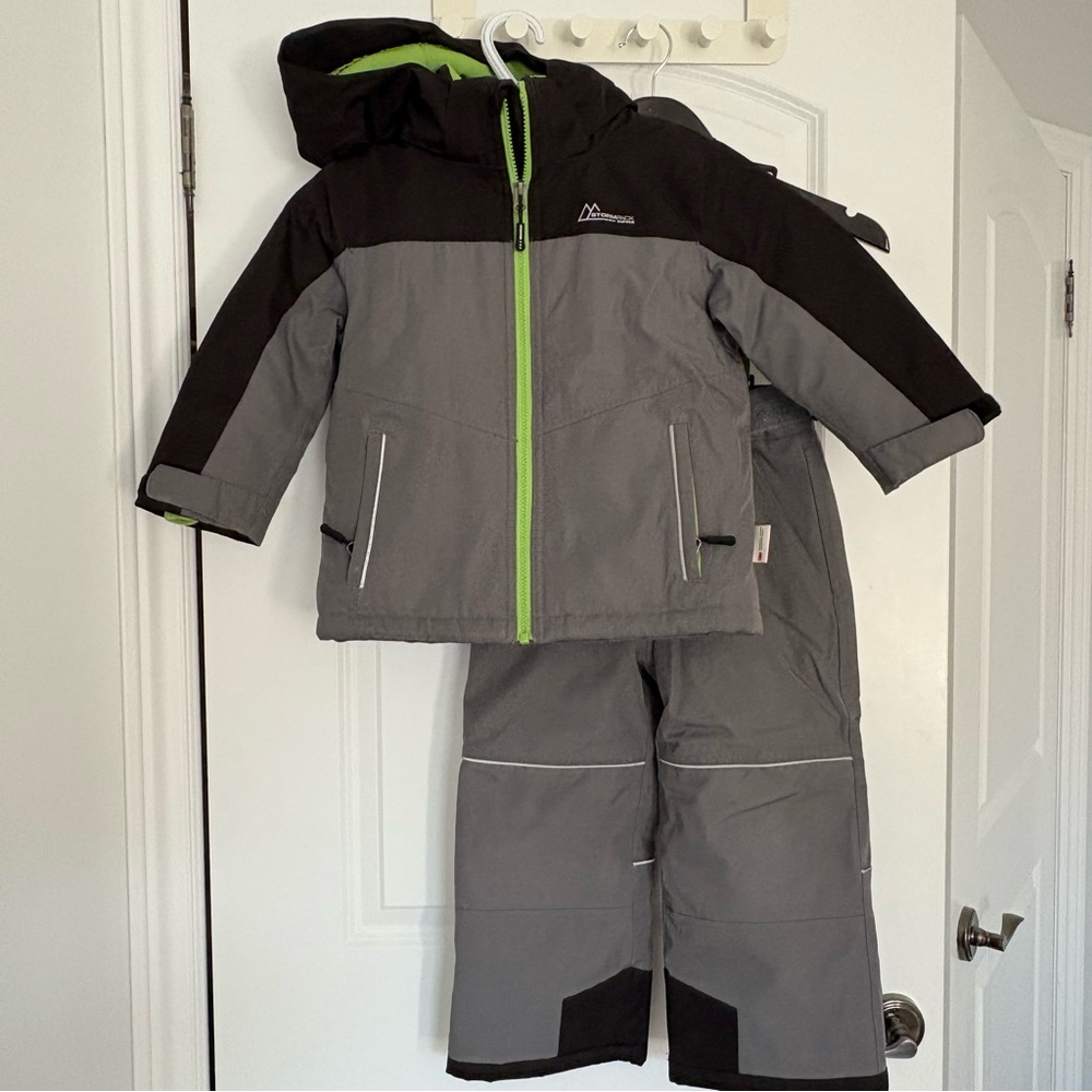 SUNICE • 4T • Black and Gray Jacket with Green Accents
